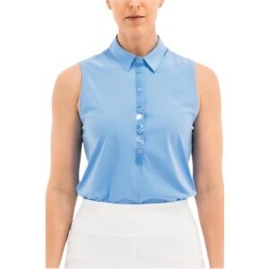 Foray Golf Core Sleeveless Polo in Light Blue Size Large NWT Athletic New Money